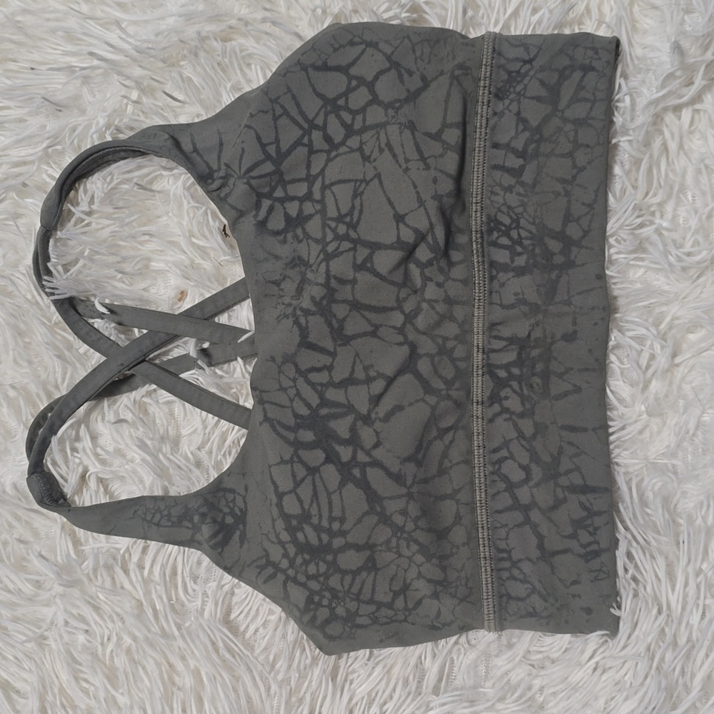 lululemon athletica Gray Patterned Sports Bra